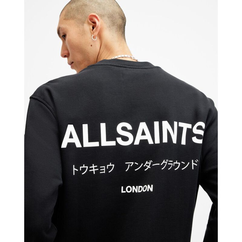 AllSaints Underground Relaxed Fit Crew Neck Sweatshirt image number 2
